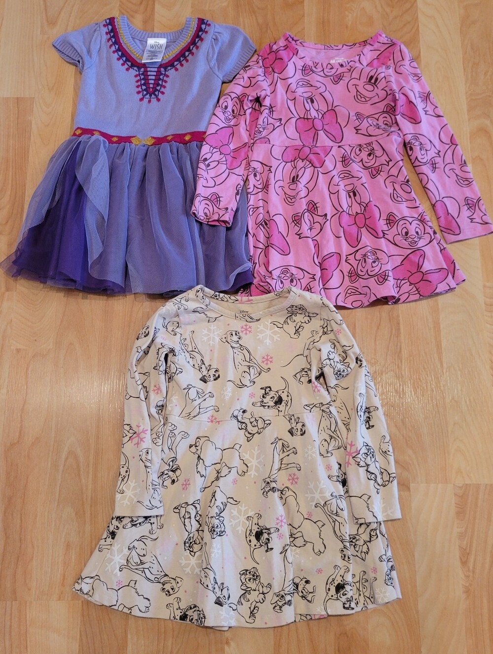 Disney Toddler Dress Bundle Minnie Mouse Dalmations Disney Wish Asha Size 3T
